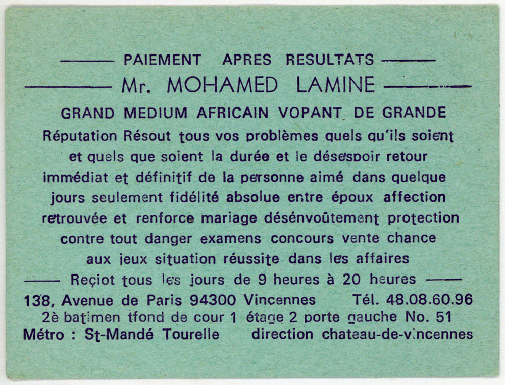 Monsieur MOHAMED LAMINE, Val de Marne