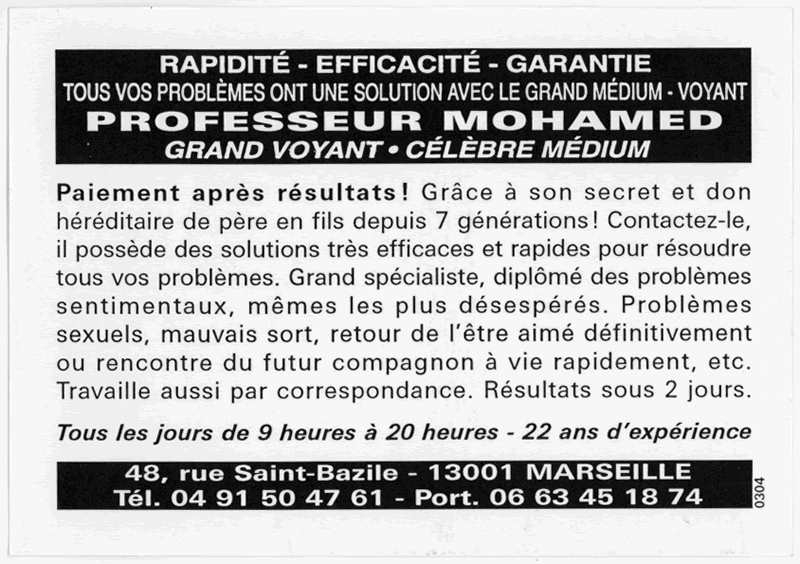 Professeur MOHAMED, Marseille
