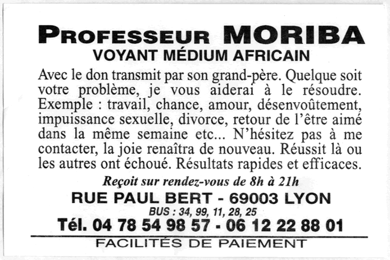 Professeur MORIBA, Lyon