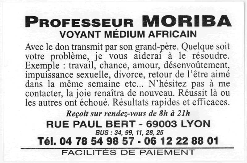 Professeur MORIBA, Lyon