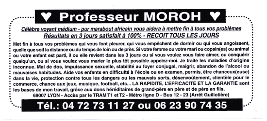 Professeur MOROH, Lyon
