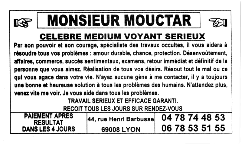 Monsieur MOUCTAR, Lyon