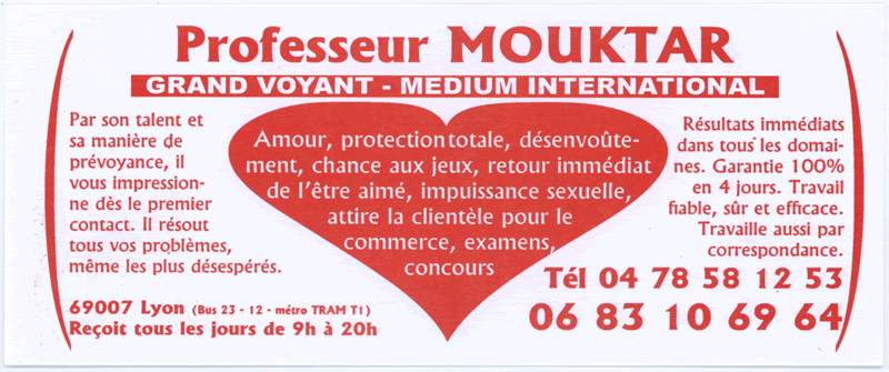 Professeur MOUKTAR, Lyon