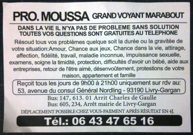 Professeur MOUSSA, Seine St Denis