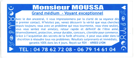Monsieur MOUSSA, Lyon