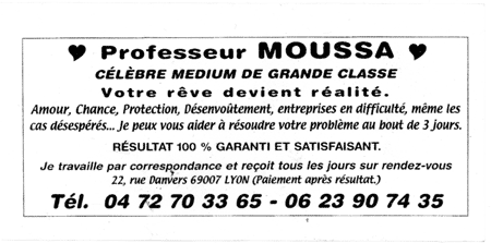 Professeur MOUSSA, Lyon