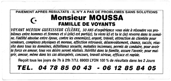 Maître MOUSSA, Lyon