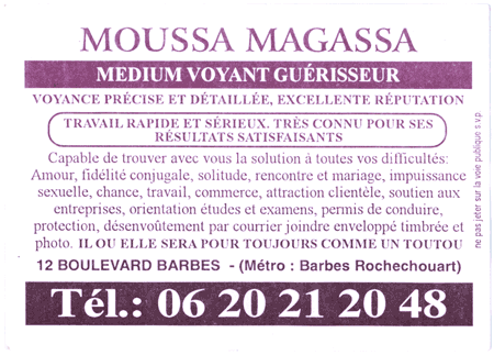 Cliquez pour voir la fiche détaillée de MOUSSA MAGASSA
