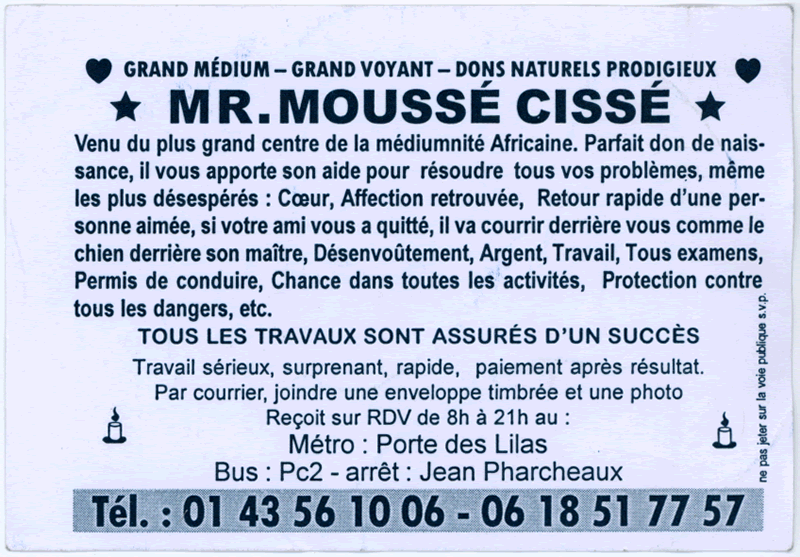 Monsieur MOUSSÉ CISSÉ, Paris