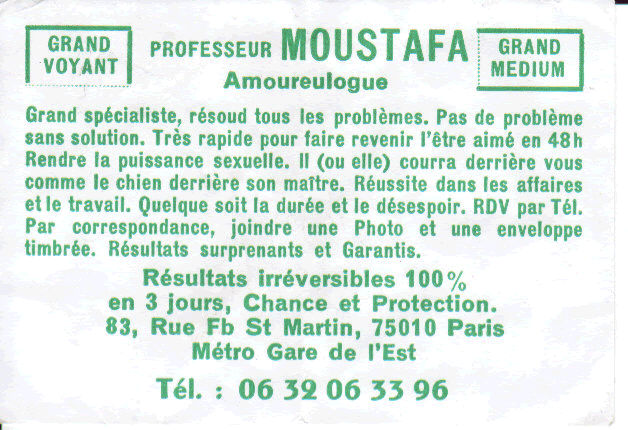 Professeur MOUSTAFA, Paris