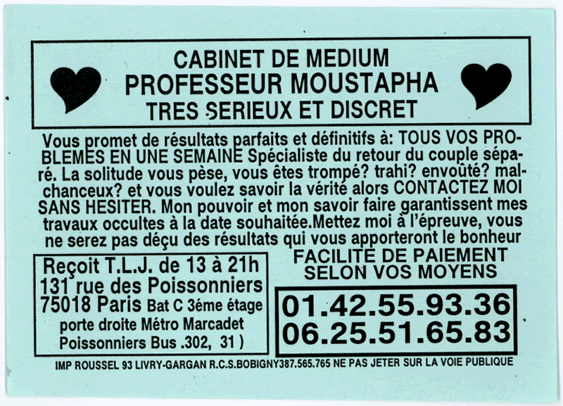 Professeur MOUSTAPHA, Paris