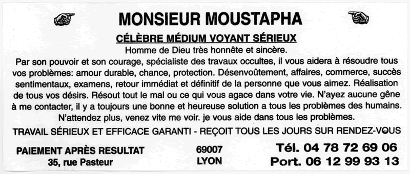 Monsieur MOUSTAPHA, Lyon