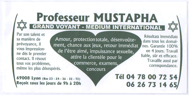 Professeur MUSTAPHA, Lyon