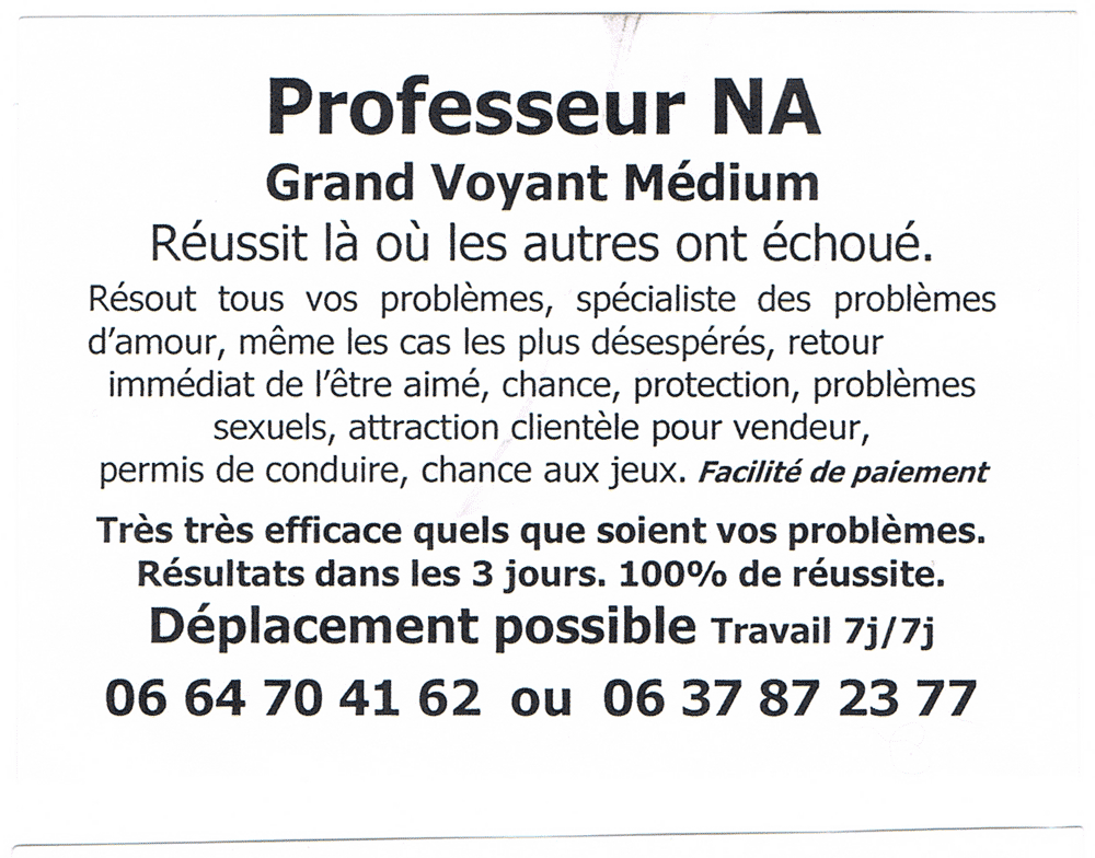 Professeur NA, (indéterminé)
