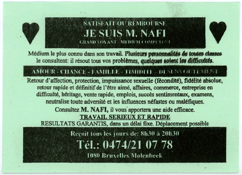 Monsieur NAFI, Belgique