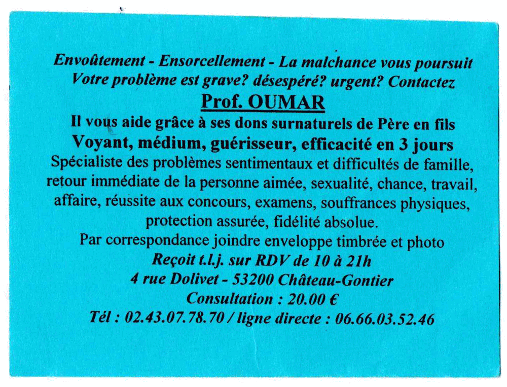 Professeur OUMAR, Mayenne