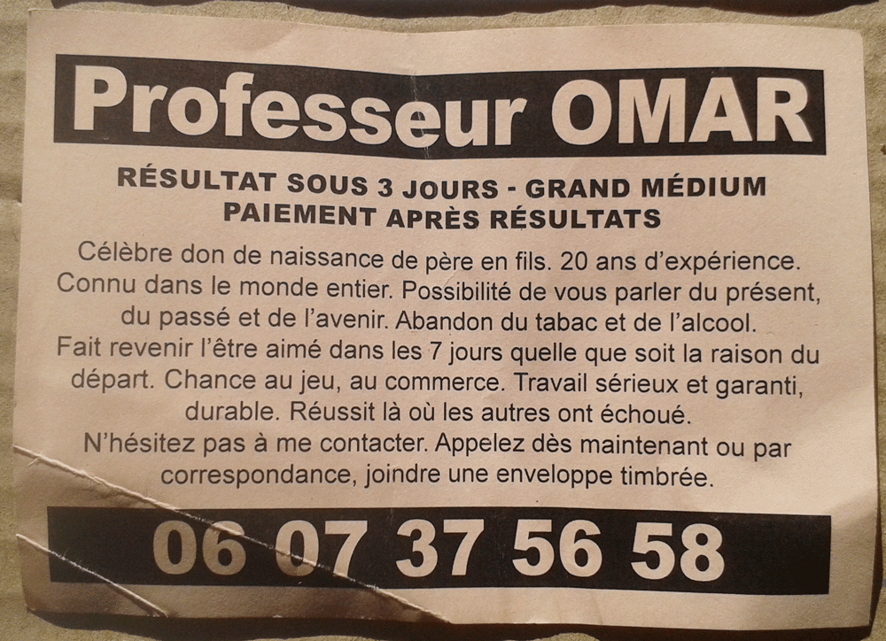 Professeur OMAR, Marseille