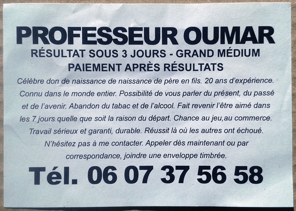 Professeur OUMAR, Marseille