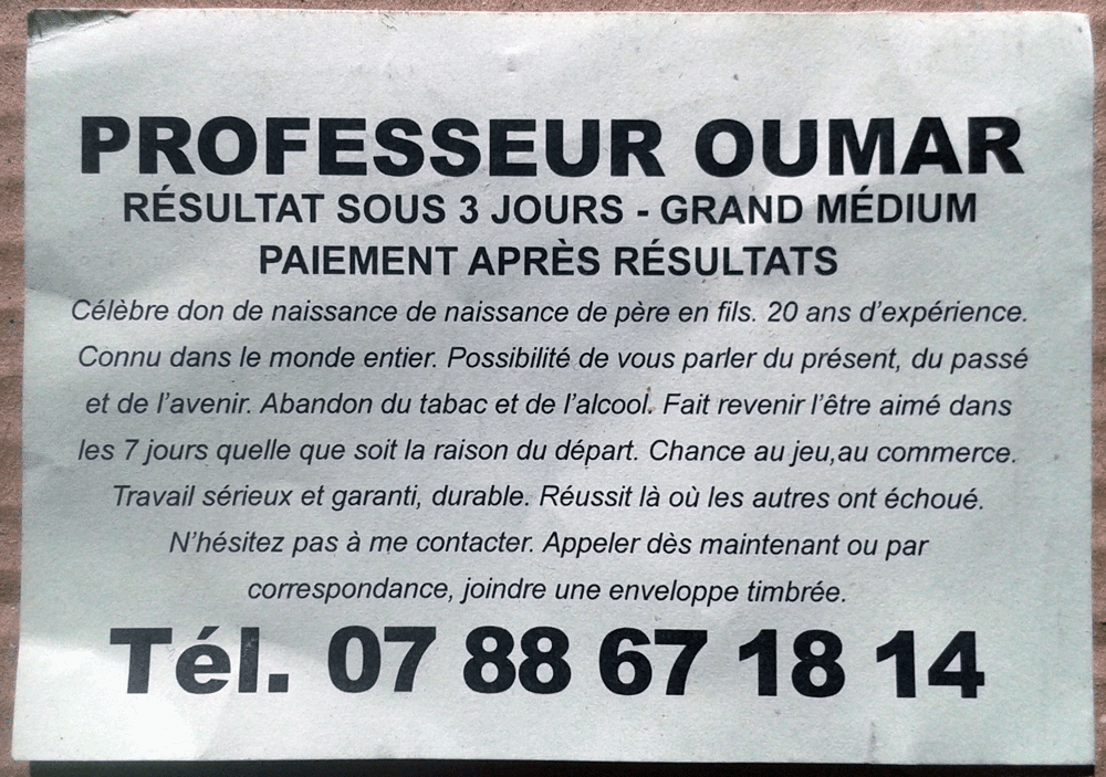 Professeur OUMAR, Marseille