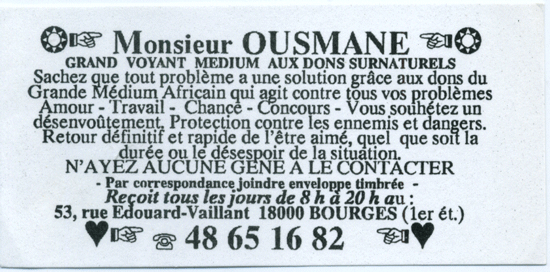 Monsieur OUSMANE, Bourges