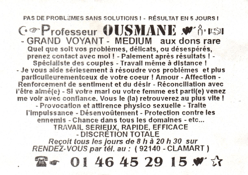 Professeur OUSMANE, Hauts de Seine
