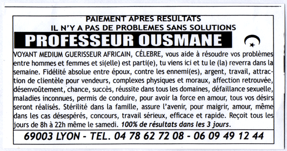 Cliquez pour voir la fiche détaillée de OUSMANE