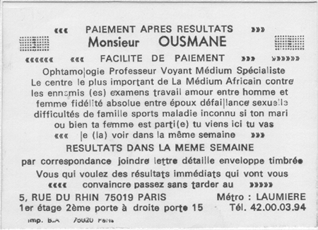 Monsieur OUSMANE, Paris
