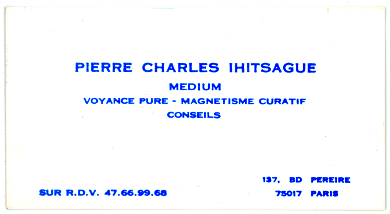 Cliquez pour voir la fiche détaillée de PIERRE CHARLES IHITSAGUE
