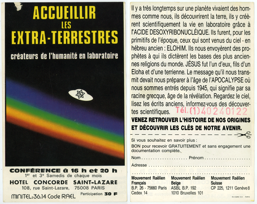 Cliquez pour voir la fiche détaillée de Mouvement Raëlien