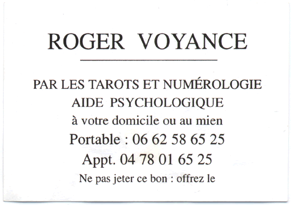  ROGER VOYANCE, Lyon