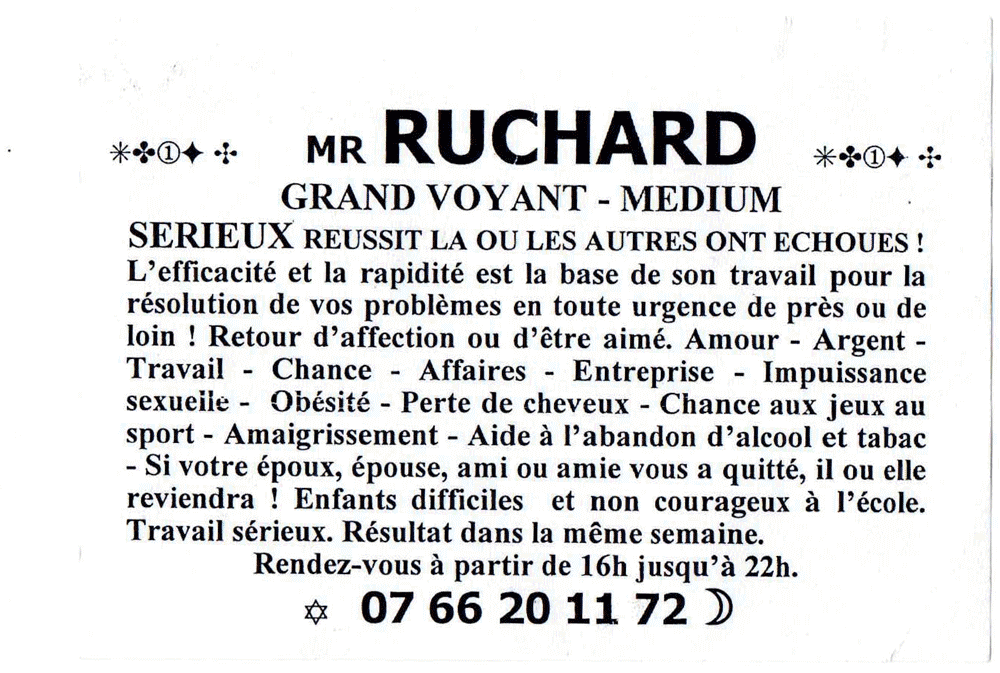 Cliquez pour voir la fiche détaillée de RUCHARD