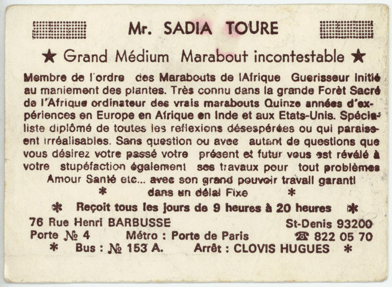 Cliquez pour voir la fiche détaillée de SADIA TOURE