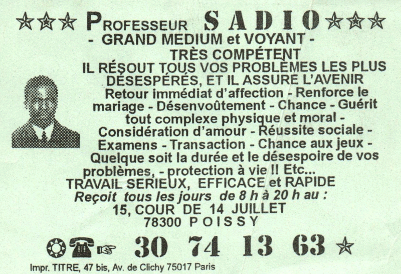Professeur SADIO, Yvelines