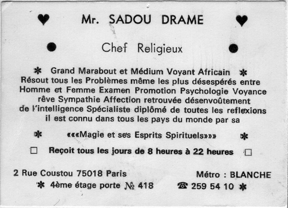 Monsieur SAOU DRAME, Paris