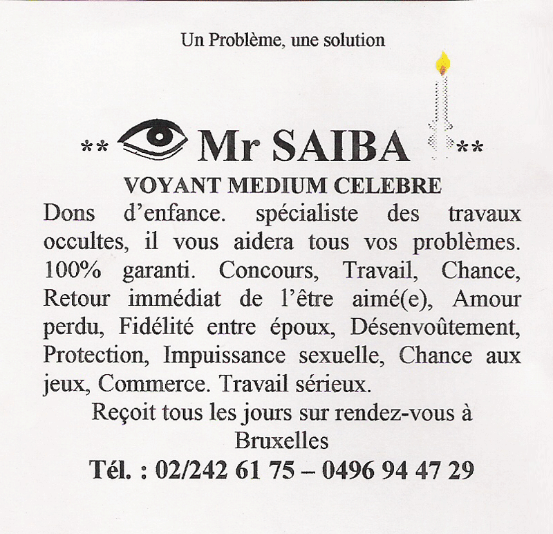 Monsieur SAIBA, Belgique