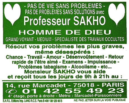 Professeur SAKHO, Paris