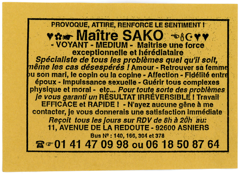 Maître SAKO, Hauts de Seine