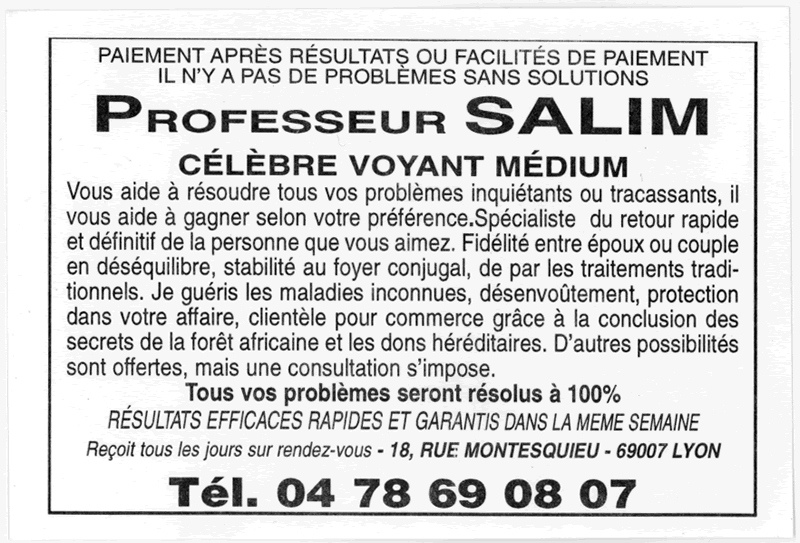 Professeur SALIM, Lyon