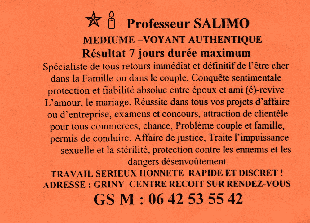 Professeur SALIMO, Essonne