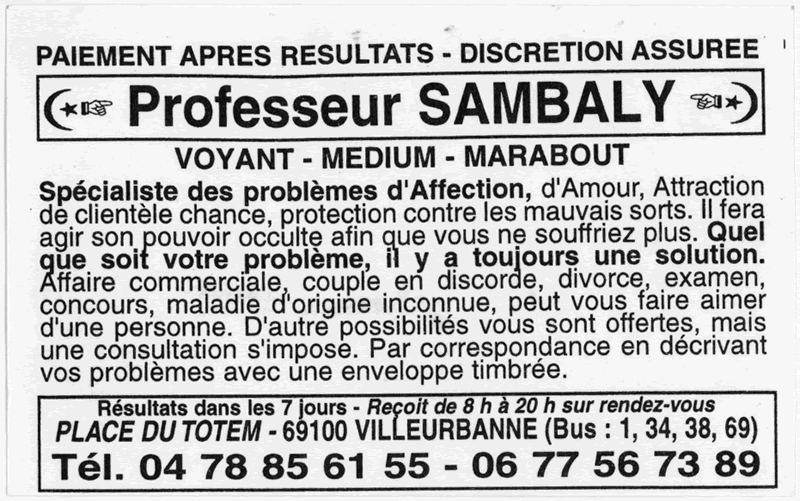 Professeur SAMBALY, Villeurbanne