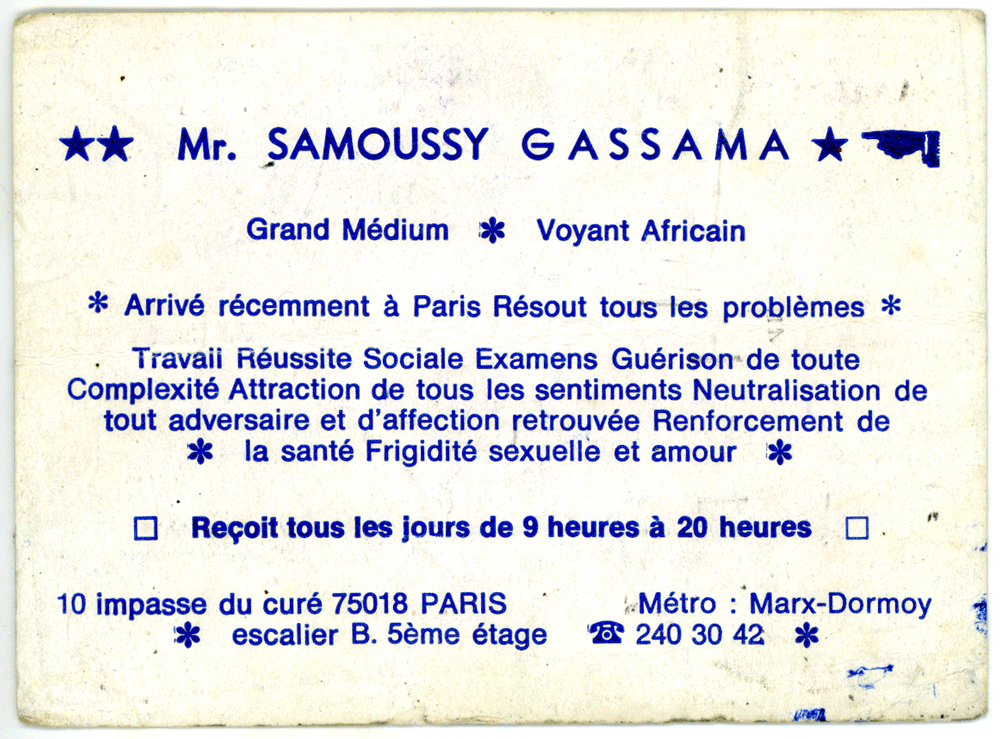 Monsieur SAMOUSSY GASSAMA, Paris