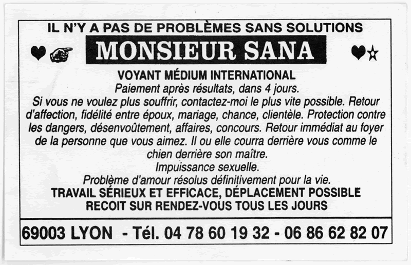 Monsieur SANA, Lyon