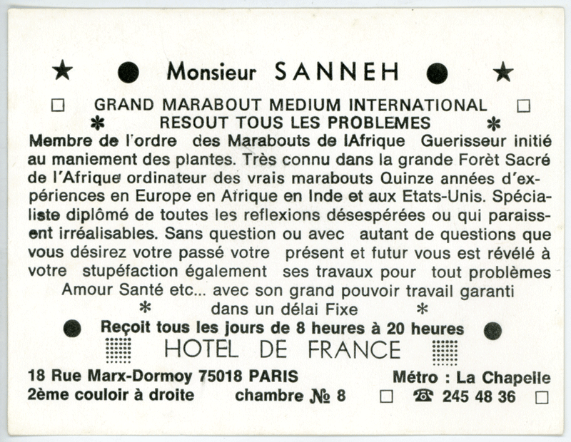 Monsieur SANNEH, Paris