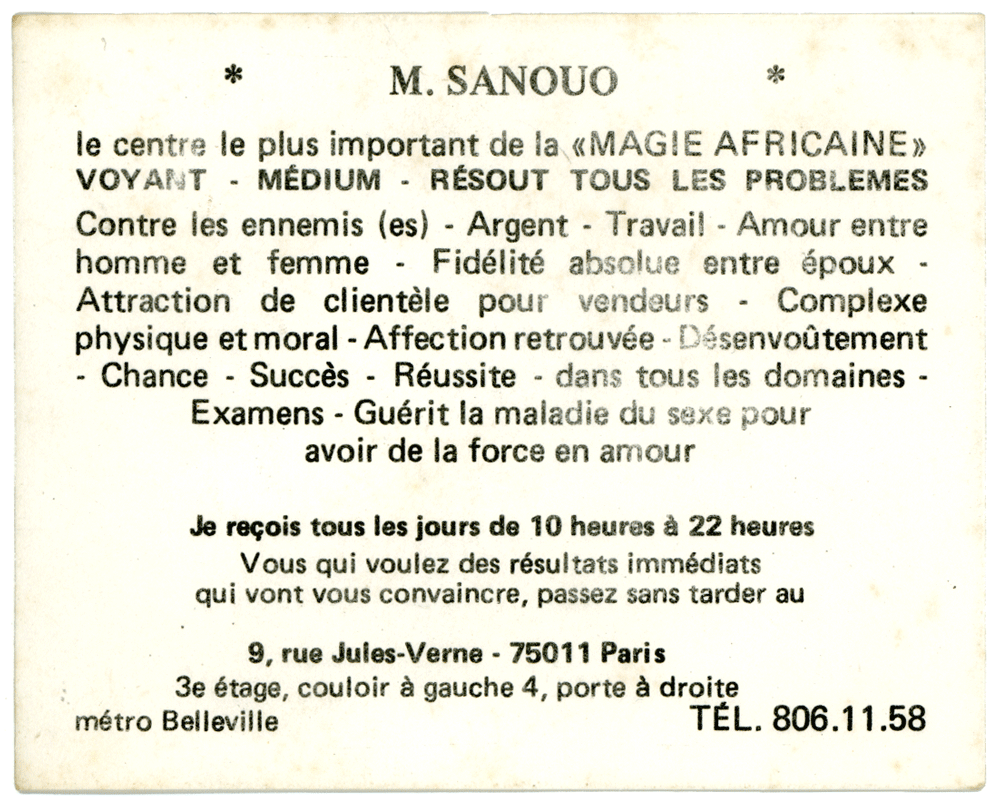 Monsieur SANOUO, Paris