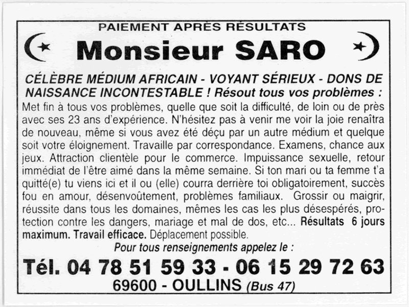 Monsieur SARO, Lyon