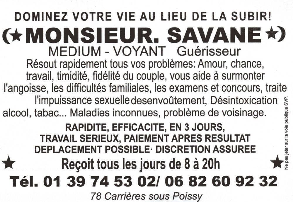 Monsieur SAVANE, Yvelines
