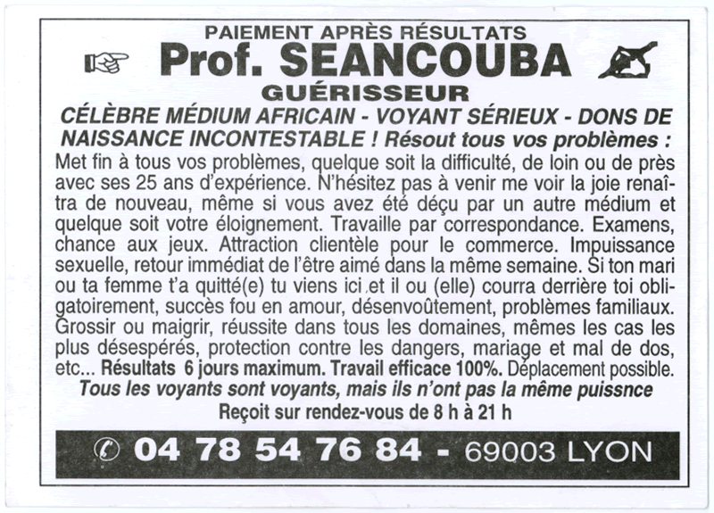 Professeur SEANCOUBA, Lyon