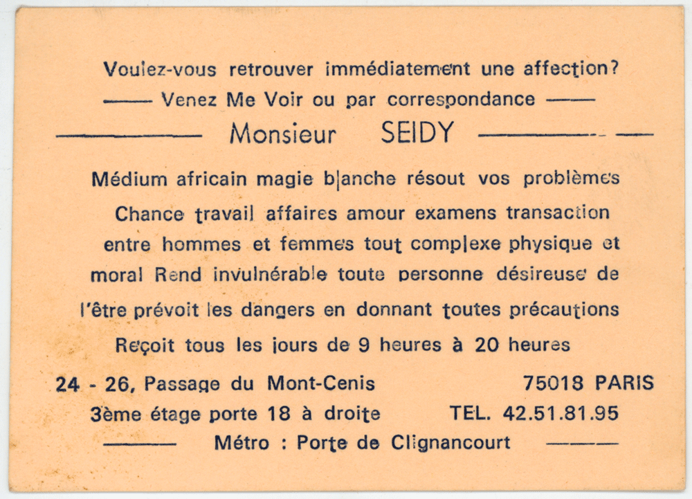 Monsieur SEIDY, Paris