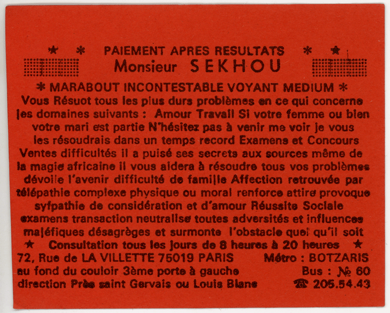 Monsieur SEKHOU, Paris