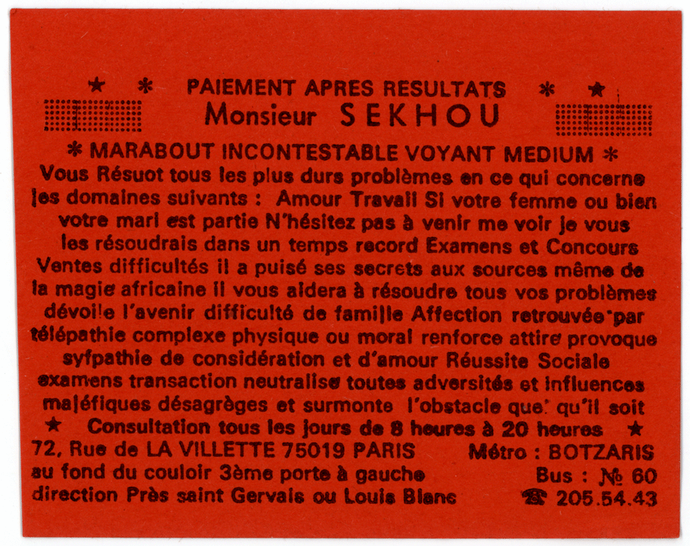Monsieur SEKHOU, Paris